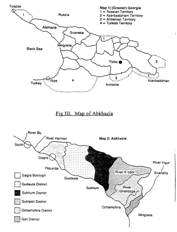 Fig II.  Map of Georgia 