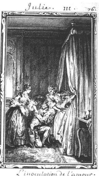 Figure 3. "L'inoculation de l'amour." Engraved by Noël Le Mire (1724-1801). From