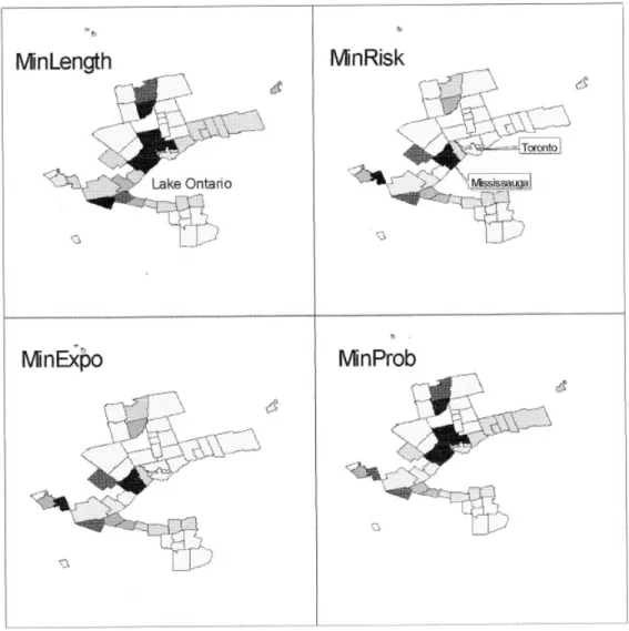 Fig. 4. Individual exposure in the Greater Toronto area due to gasoline shipments.