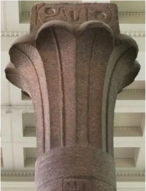 Figure 20. An Egyptian palmiform column capital on display in the British Mu- Mu-seum