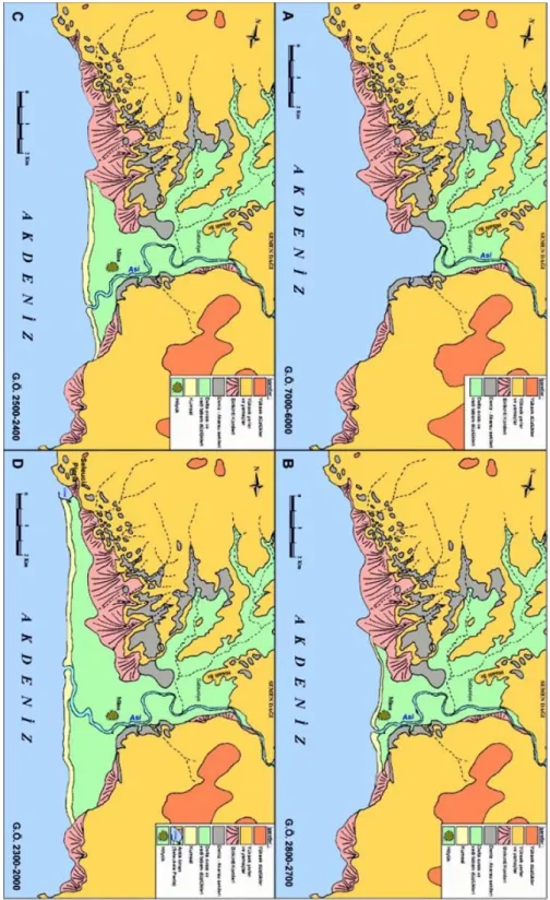 Figure 5: Developmental phases of the Asi (Orontes) delta plain                                     (after Öner, 2008: fig
