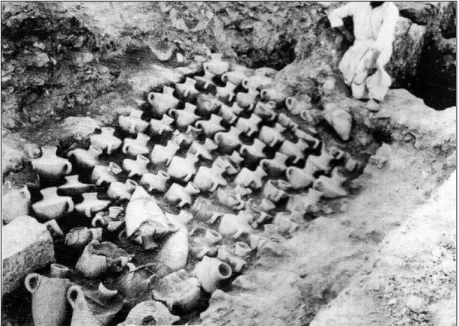 Figure 11: Canaanite jars stored in the warehouse of Minet el-Beidha (after Sauvage,                     2007: fig