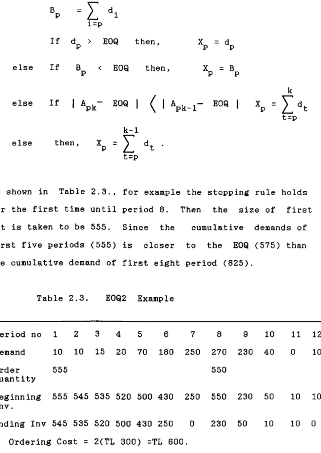 Table  2.3, E0Q2  Example