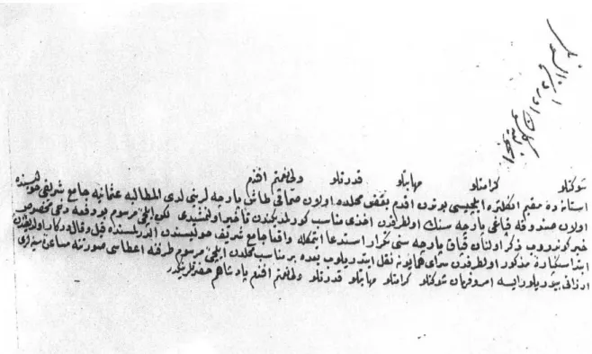 Figure 3: The document regarding the request of the British Ambassador from                    Selim III
