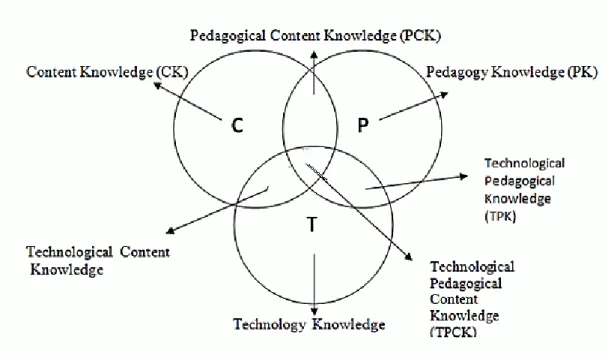 Figure 1. TPCK and PCK structure (Timur, 2011). 