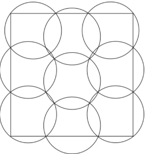 Fig. 4.4   A Solution to the  continuous 9-center problem