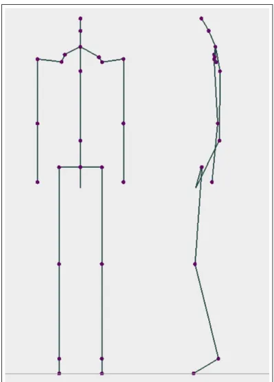 Figure 3.3: Left and top view of the skeleton.
