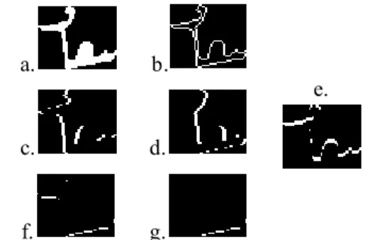 Figure 1. (a)  Binarized document image, (b) image  constructed without the small-sized components.