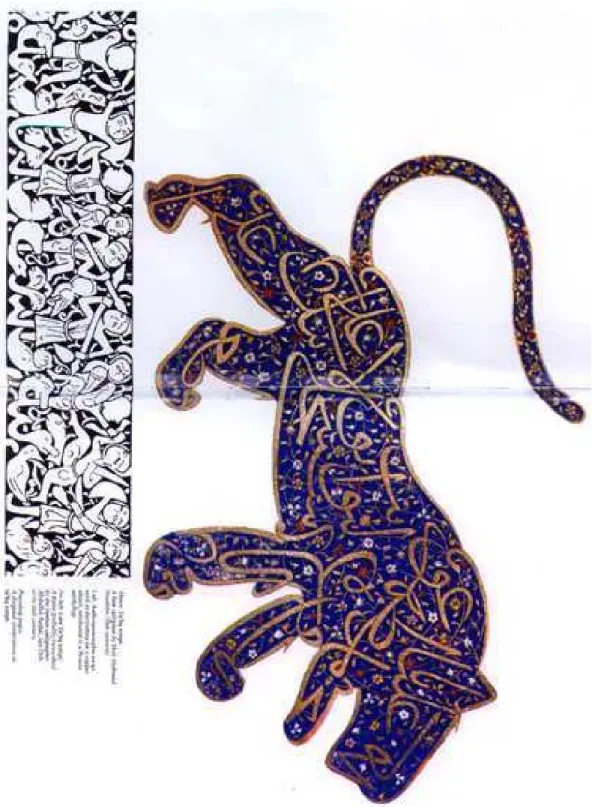 Fig. 5. Calligraphic Lion and Antropomophric Script.