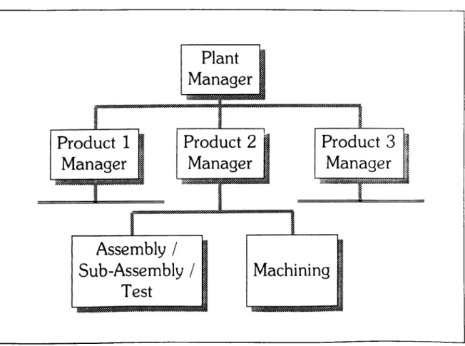 Figure  1  illustrates  the  focused  product  organization;