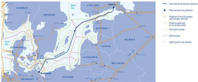Figure 3: Map of Nord Stream Pipeline 