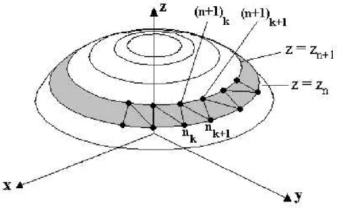 Figure 2.4: Triangular facets on the surface