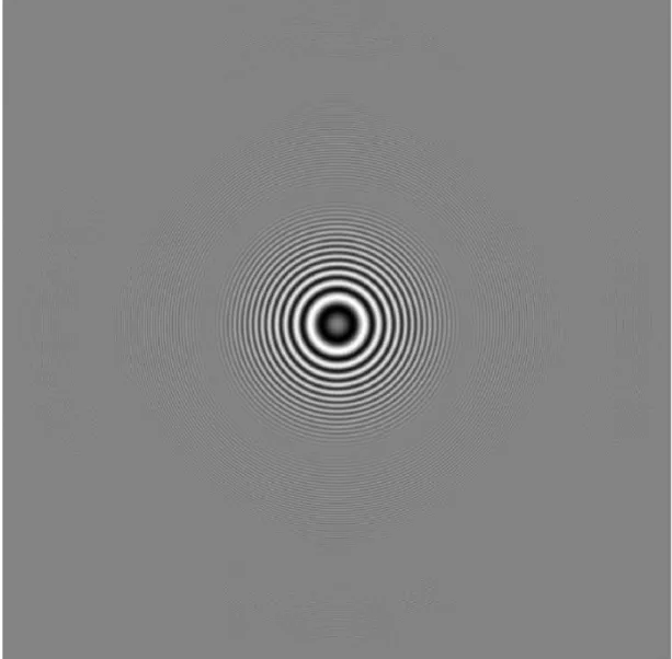Figure 3.3: An example of a diffraction pattern; real part is plotted. This figure is (1024 × 1024) in size