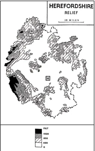 Figure 7 Herefordshire Relief Map 192