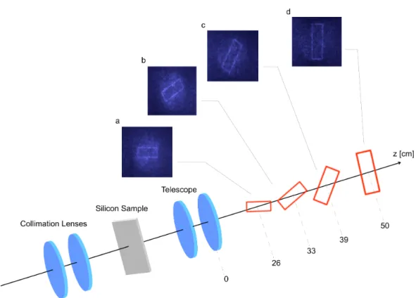 Figure 3.6: Illustration of the optical setup for Fresnel image reconstruction.