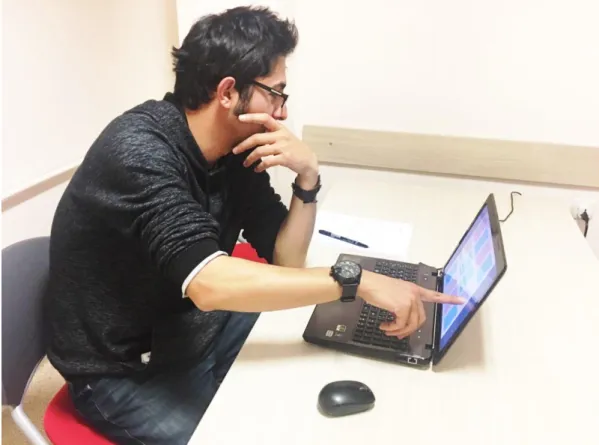 Figure 22. Experiment in the Library Booth  