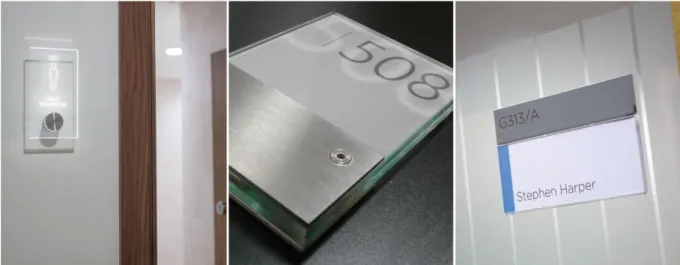 Figure 3: Examples of identification signs https://www.signbox.co.uk/interior/room 