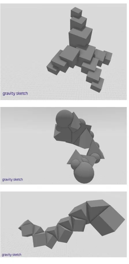 Figure 8. Sample of the participants’ designs in the immersive VDE 