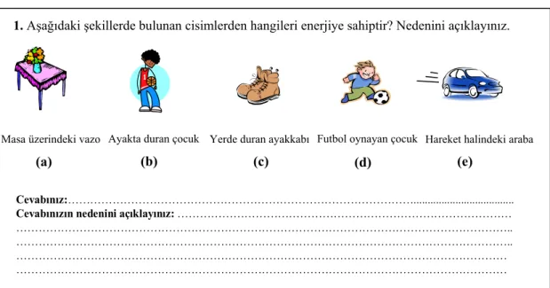 Şekil 4.1.1 Kavramsal anlama testi 1. soru 