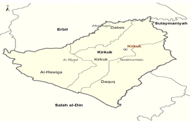Şekil 2. Kerkük Haritası 