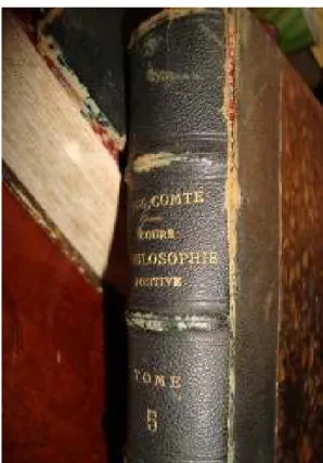 Şekil 3. Aguste Comte’un Cours de Philosophie Đsimli Kitabı 