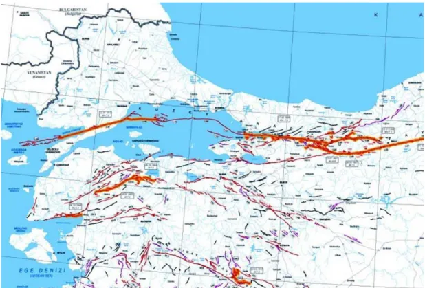 ġekil 3.3: Balıkesir ve çevresi fay haritası. 