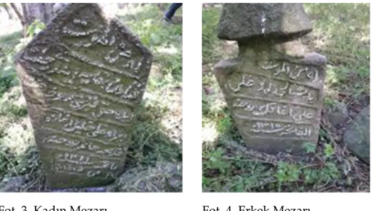 Fot. 3. Kadın Mezarı. Fot. 4. Erkek Mezarı.