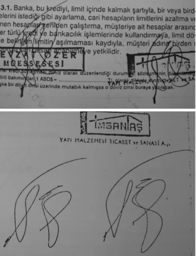 Figure 8. Two official documents including signatures by NÖ in 1993. Findings similar to those in Figure 7 are also  evident in this figure.