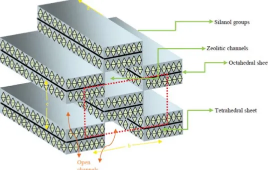 FIGURE 1. Structure of sepiolite.
