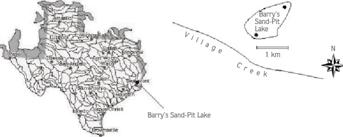 Figure 1. The Location of Barry’s Sand-Pit Lake
