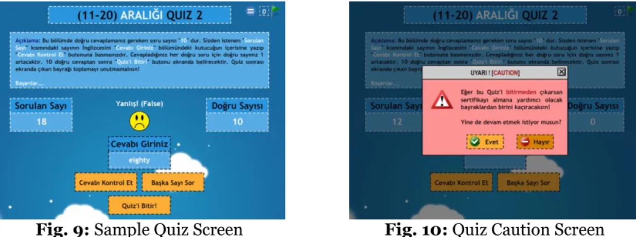 Fig. 11: Mind Palace Screen  Fig. 12: The Numbers to the Other Range  After  making  short  explanations  on  the  screen  of  Mind  Palace,  the  English  spelling  of  the  numbers in the range 13-19 are given