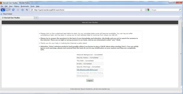 Figure 4.1: List of test suites