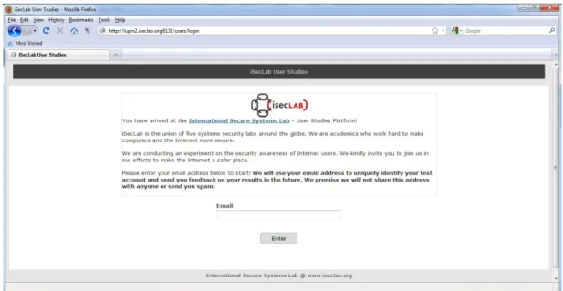 Figure 4.2: Home page of our online test platform