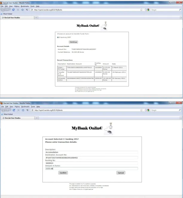 Figure 4.7: Online banking website