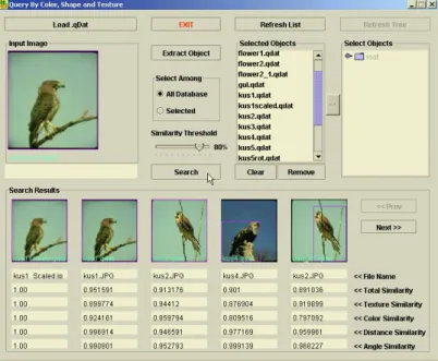 Fig. 2. Sample query 1, a Corel image. The retrieved objects are shown ﬁve-by-ﬁve