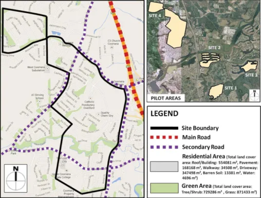 Figure 1. Location of the pilot-test area in the Gold Coast City.