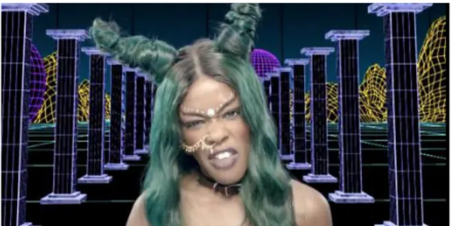 Figure 8: Azelia Banks in official music video of ATLANTIS 