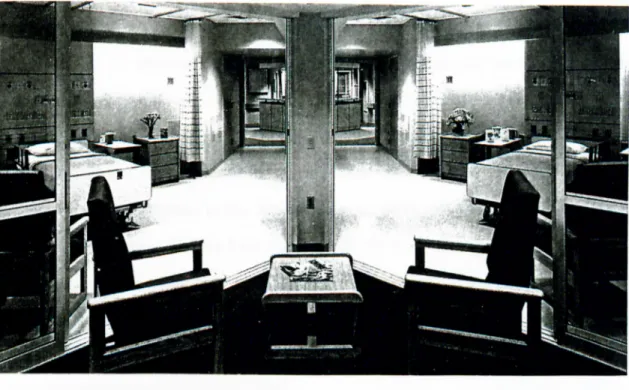 Figure 4.2. Two-Patient  Room with shared Area  (From  Malkin, J.  Hospital  Interior Architecture 