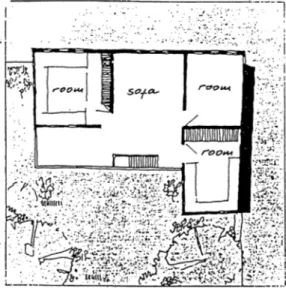Fig  1:  An  example  of  a  plan  a  traditional  Turkish  house.  (Source:  Kucukerman,  1988)