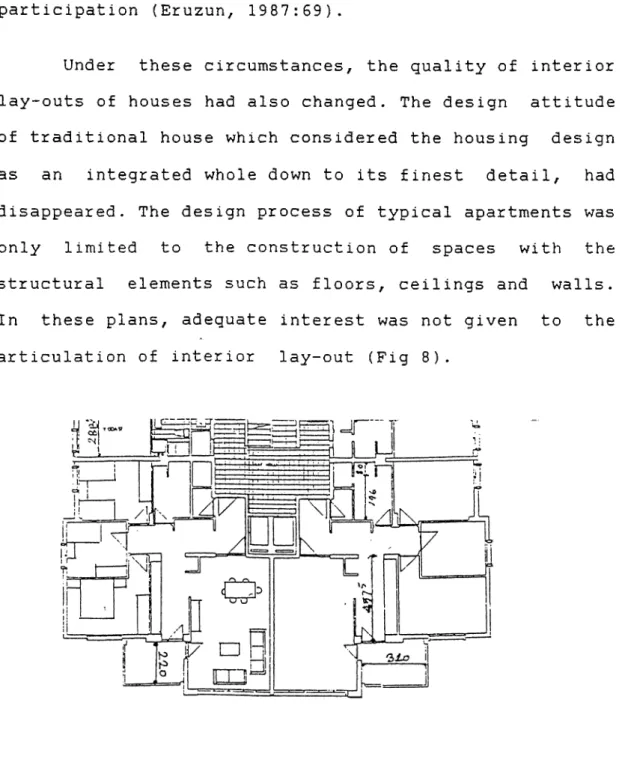 Fig  8:  A plan  from a  20th  century  apartment.