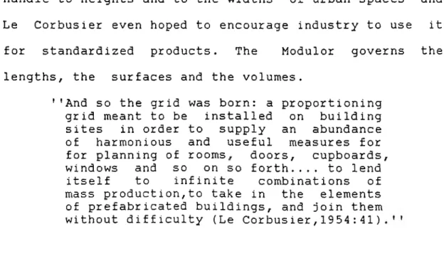 Fig  9:  Le  Corbusier's  Modulor  Man  (Source:  Curtis,  1986)