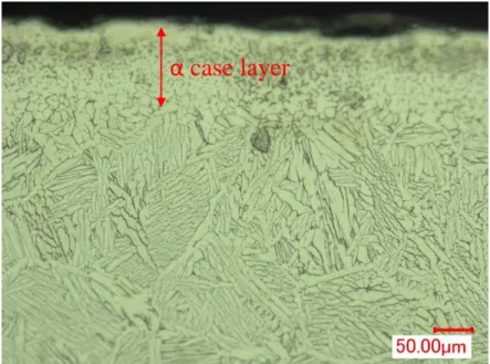 Figure 2.5: Illustration of α case layer region.
