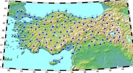Figure 2.1: Positions of 144 TNPGN stations.