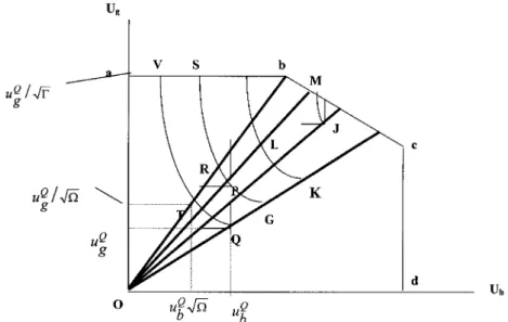 Figure 2. Hyperbolic graph measure of technical efficiencies and environmental efficiency