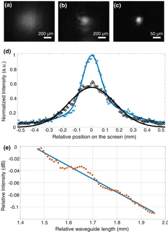 Fig. 3. (a) Far-field image of light, used as a control experiment, is acquired after passing through unmodified silicon