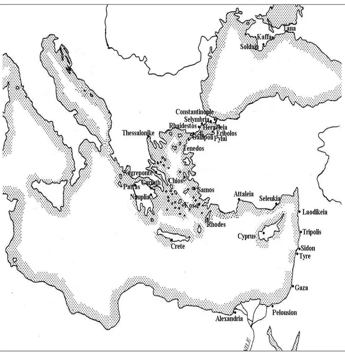 Figure 23: Late Medieval ports on maritime trade routes. 