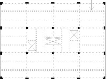 Figure 4. The structural framing plan of the example building.