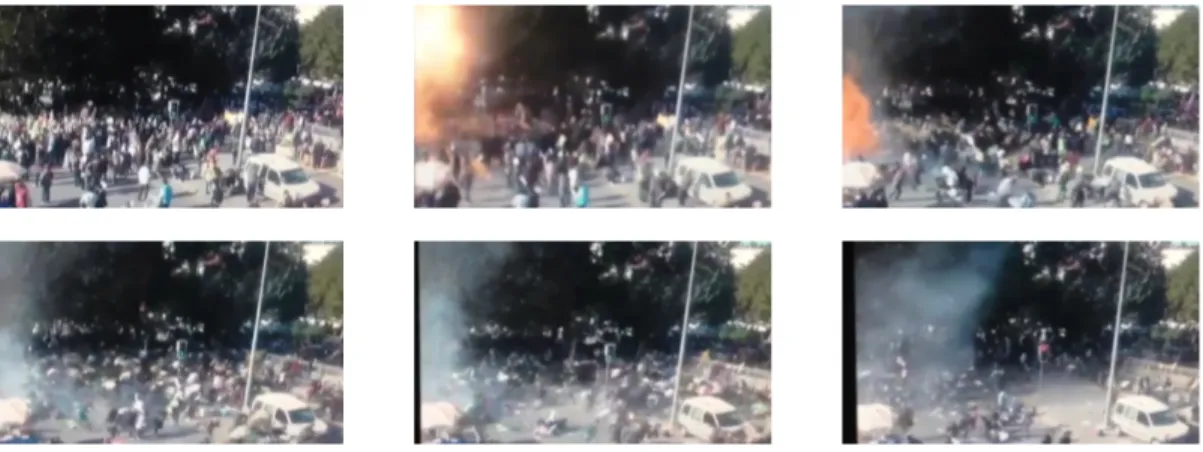 Figure 5.1: Surveillance camera footage of Ankara Attack incident.