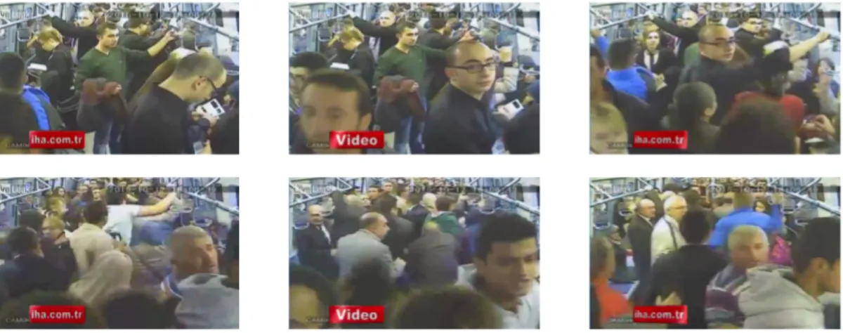 Figure 5.4: Security camera footage of Subway Panic incident.