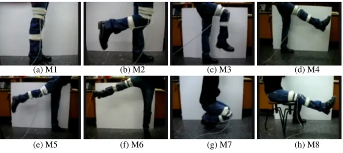 Figure 1. Eight different leg motions.